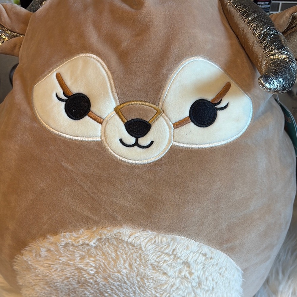 Squishmallows Tan and Silver Stuffed Animal